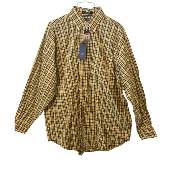 Daniel Cremieux Men's Long Sleeve LG Italian Button Up Shirt 100% Cotton NOS - Picture 1 of 6
